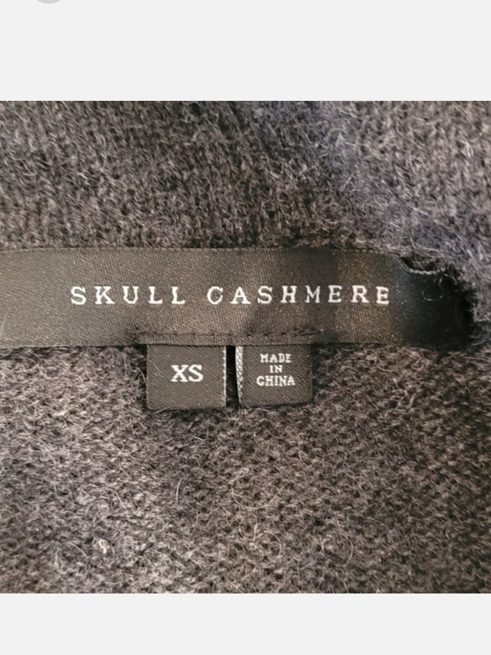 SKULL CASHMERE CLOVE DRAPE CASHMERE CARDIGAN - Picture 6 of 7